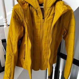 Lululemon yellow/mustard winter run jacket